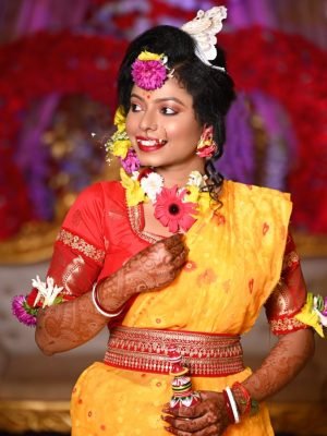 Riya Ghosh Makeup Artist, Best Makeup Artist in Kolkata Haldi Ceremony 5